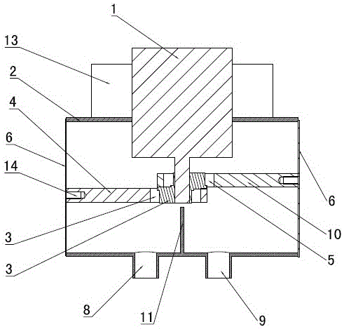 A device for generating gas vibration of expectorant machine