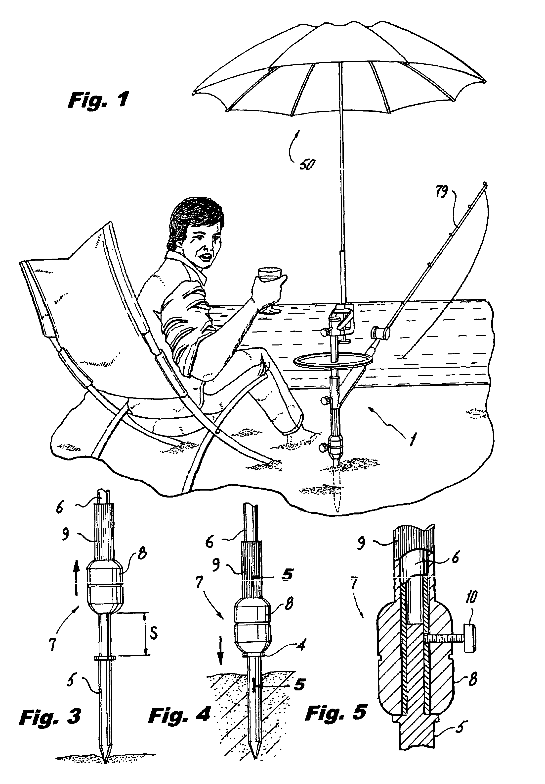 Multi-mode beach umbrella anchor