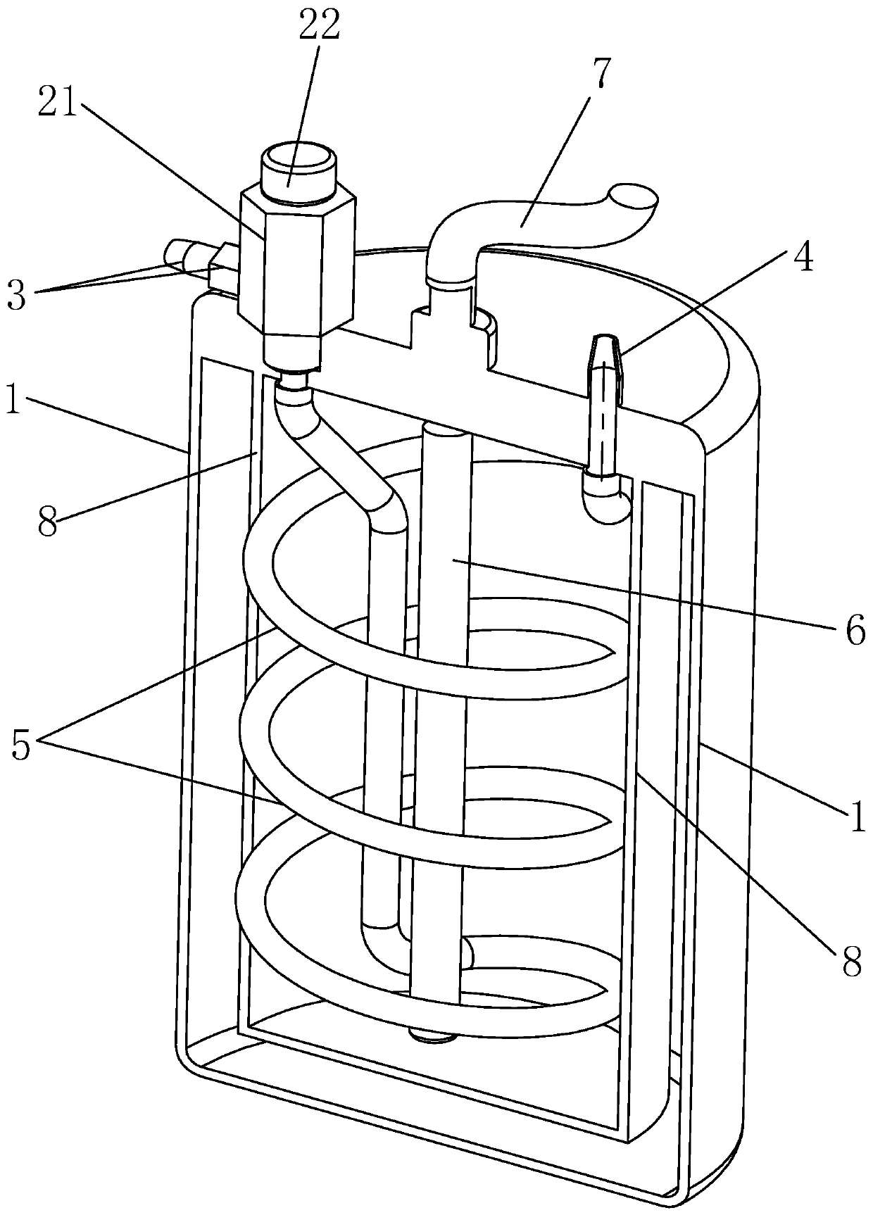 Portable oxygen-inhalation heater based on phase-change thermal storage