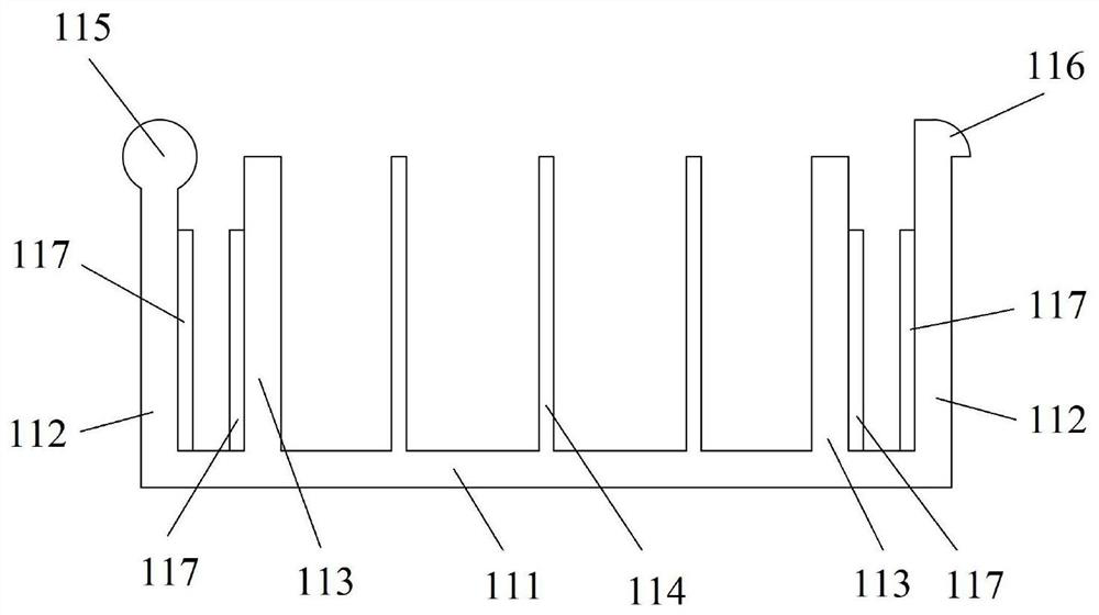 Decorative archaized wood-plastic material household appliance pipeline shielding and embedding device