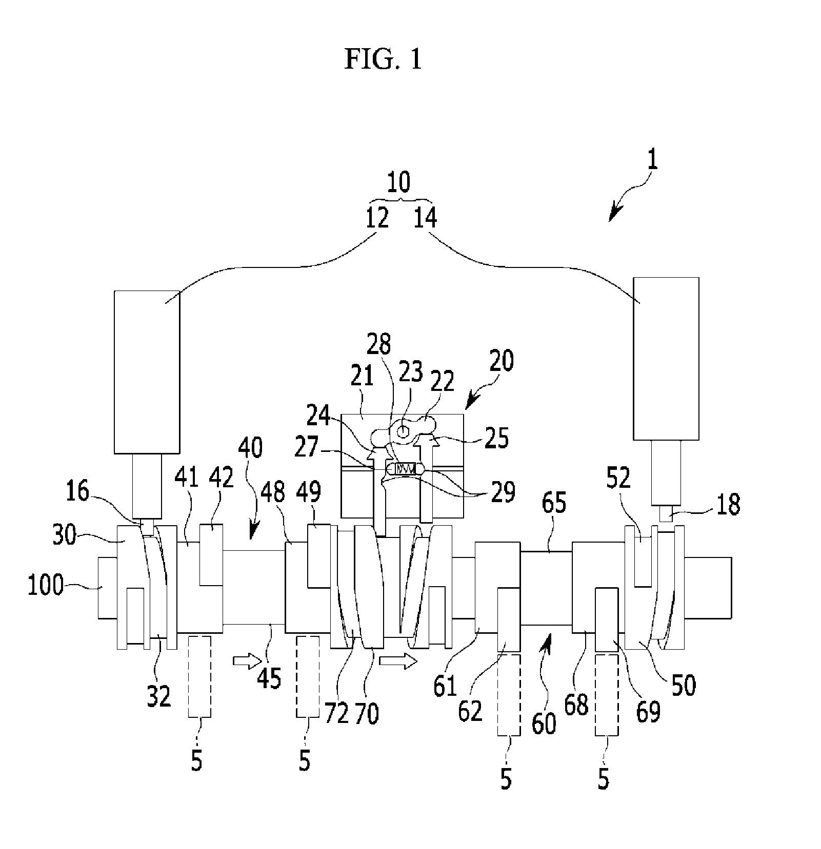 Multiple variable valve lift apparatus