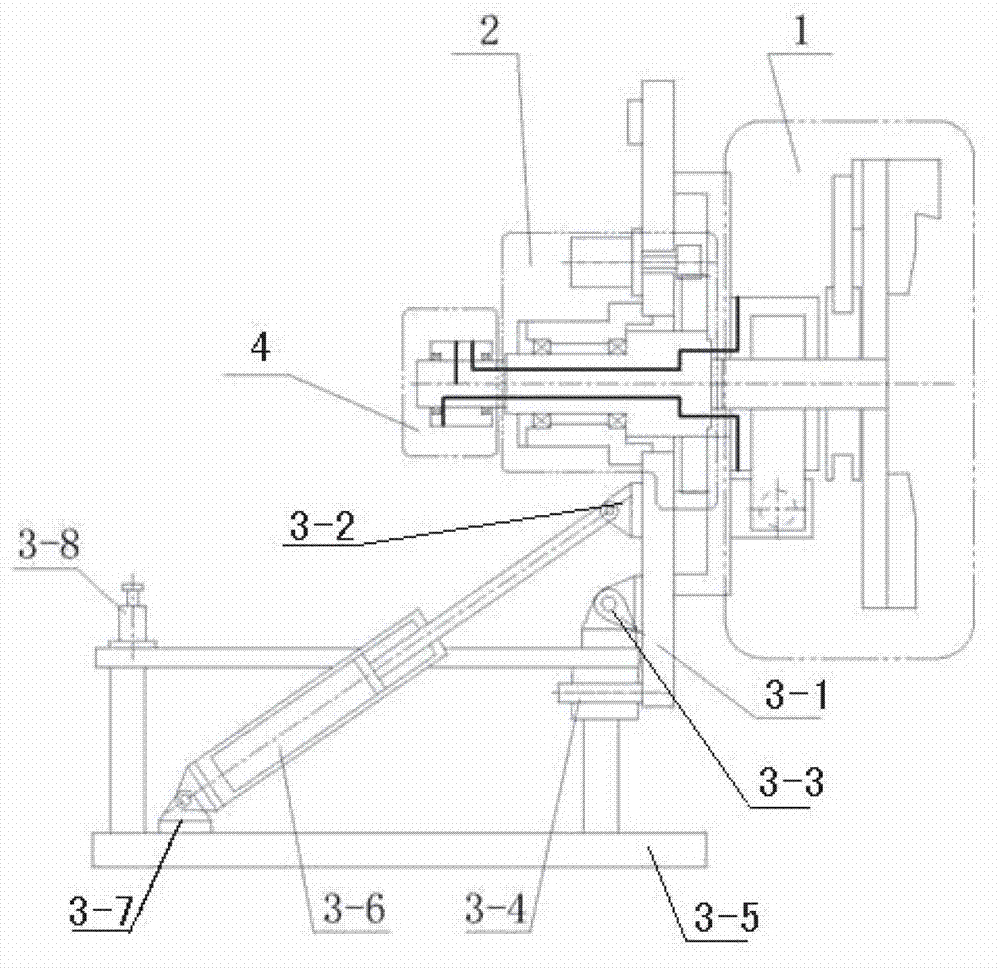 Positioning self-centering main shaft chuck capable of overturning plus or minus 180 degrees