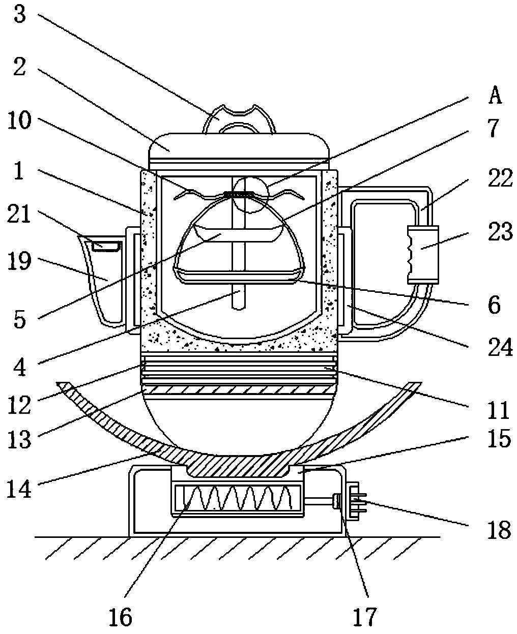 Rotary decoction machine with mixing function for medical dressing