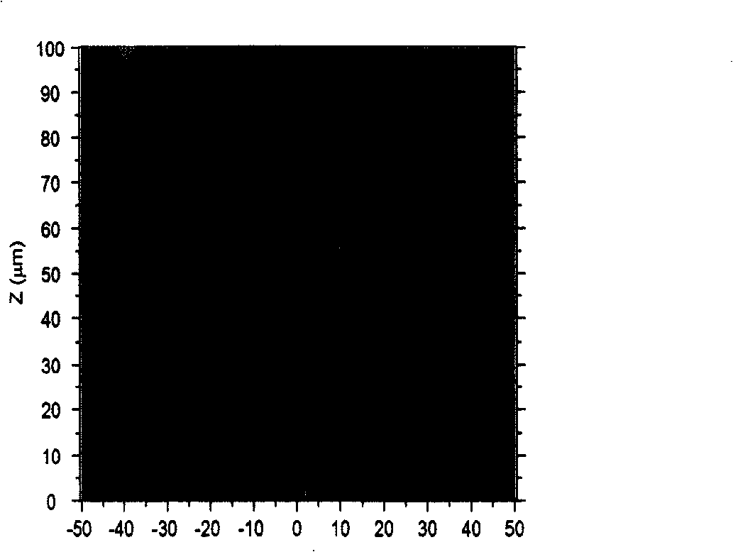 Micronano optical fiber array coherent beam synthesizing device