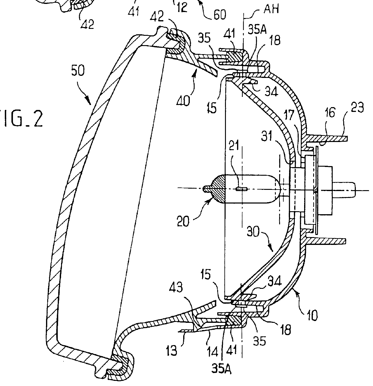Motor vehicle headlight equipped with a device for adjusting the angular position of a reflector contained therein