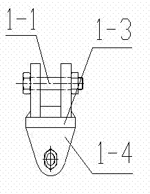 Turnover hoisting tooling of water tube boiler body