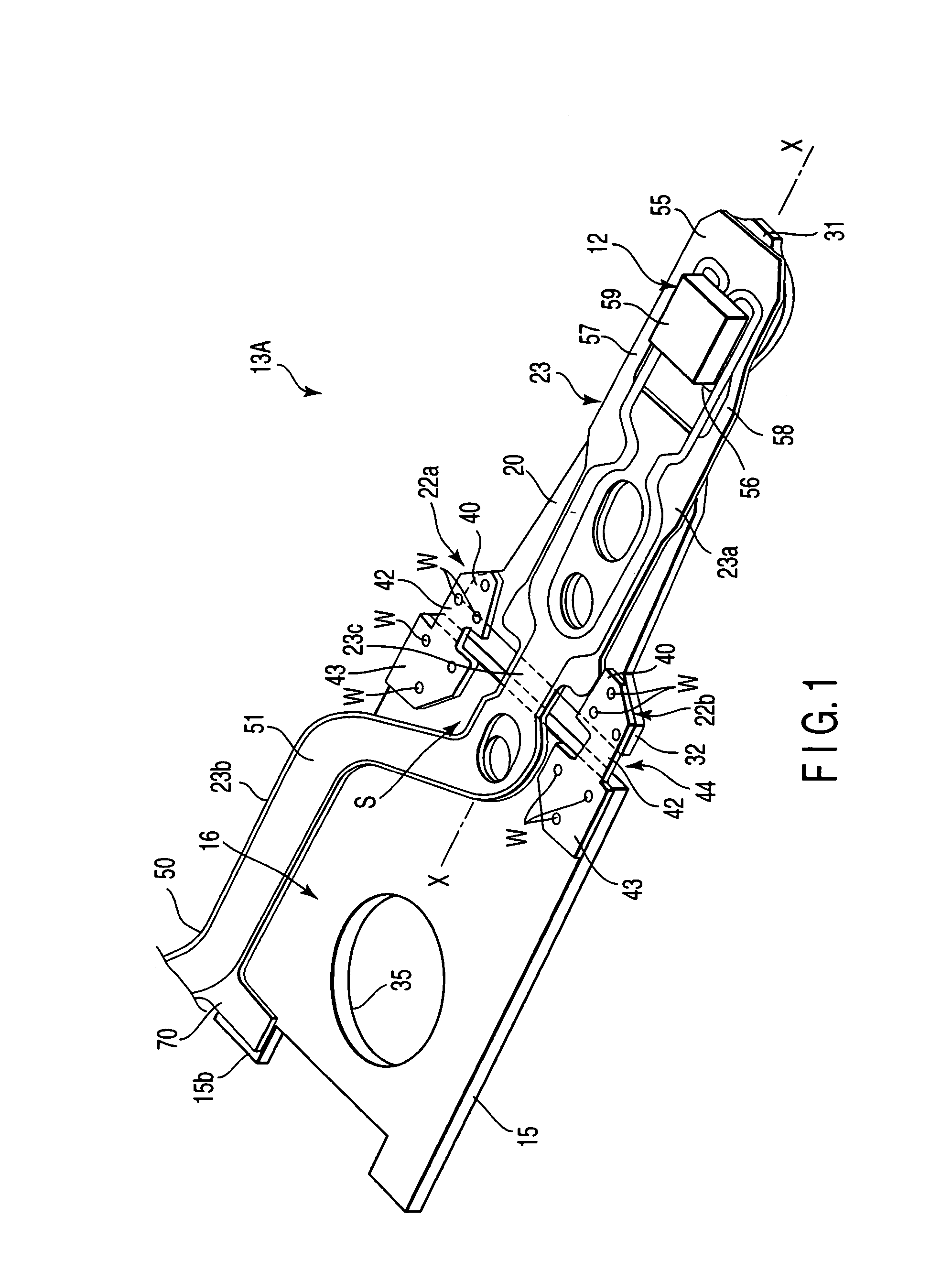 Suspension of disc drive