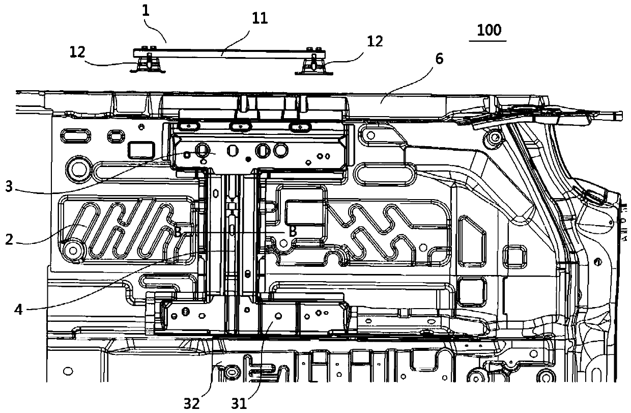 Vehicle body assembly, vehicle provided with vehicle body assembly as well as doorsill beam reinforcing assembly of vehicle body assembly