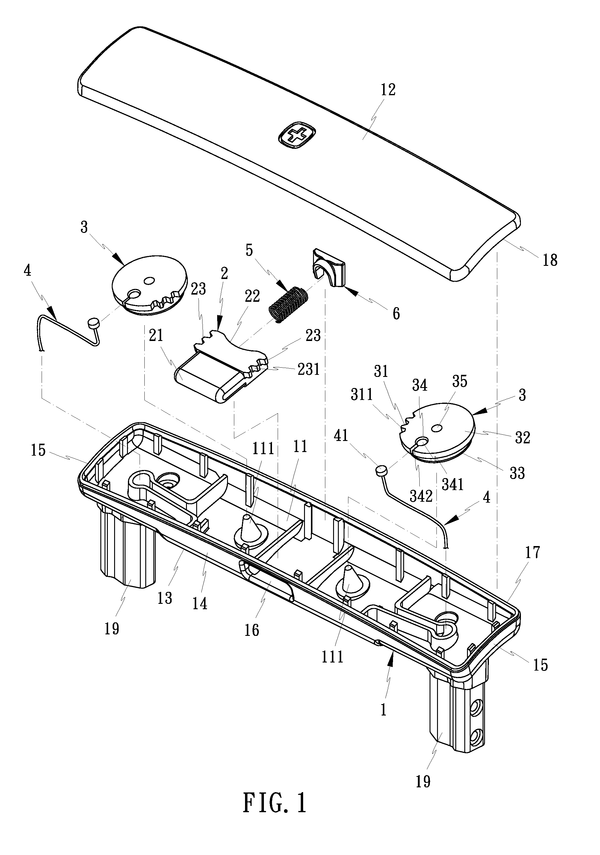 Luggage handle structure