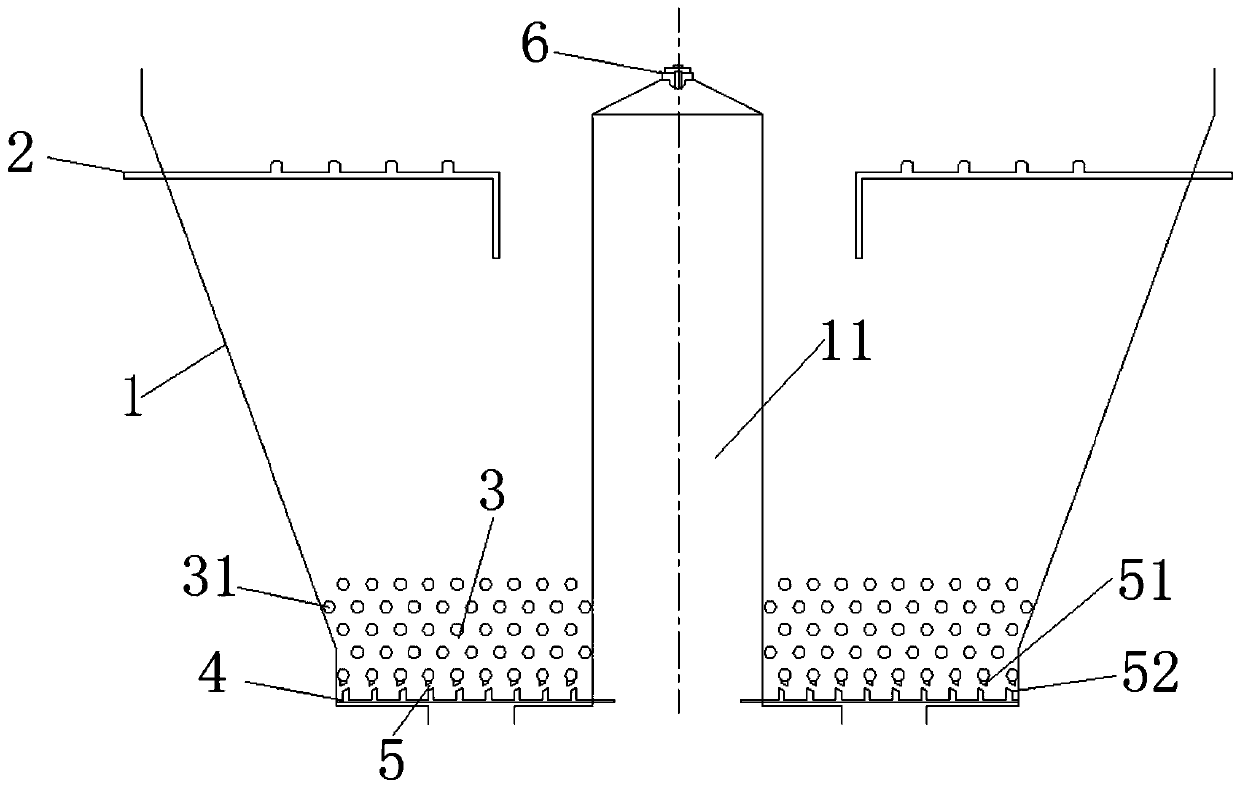 Discharge device of moving bed