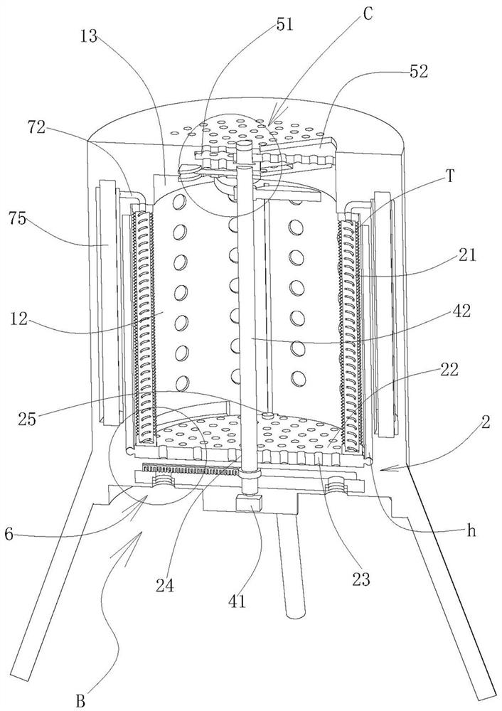 Tea leaf drying device capable of reducing tea leaf breakage