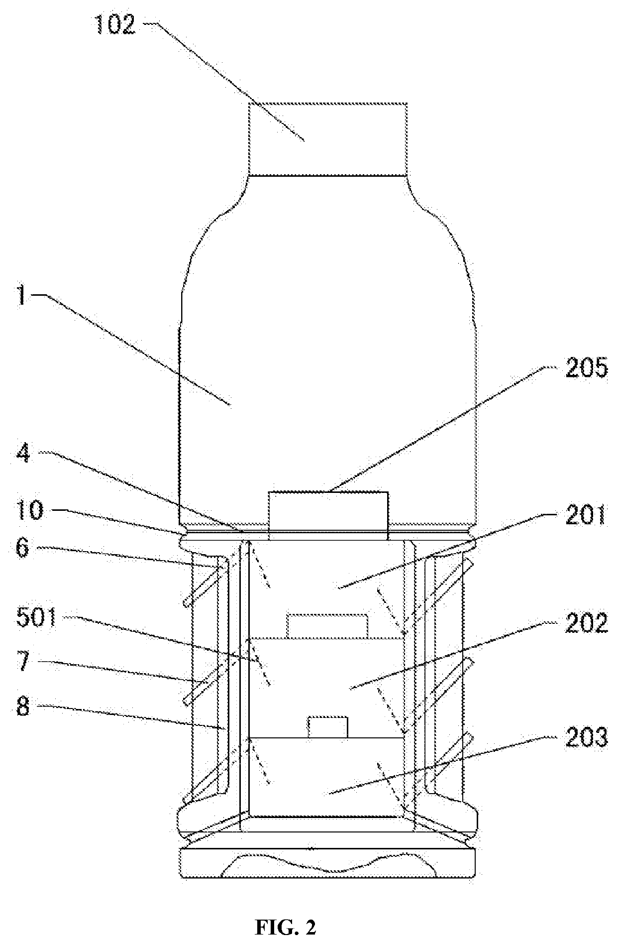 Instant mixing container and product