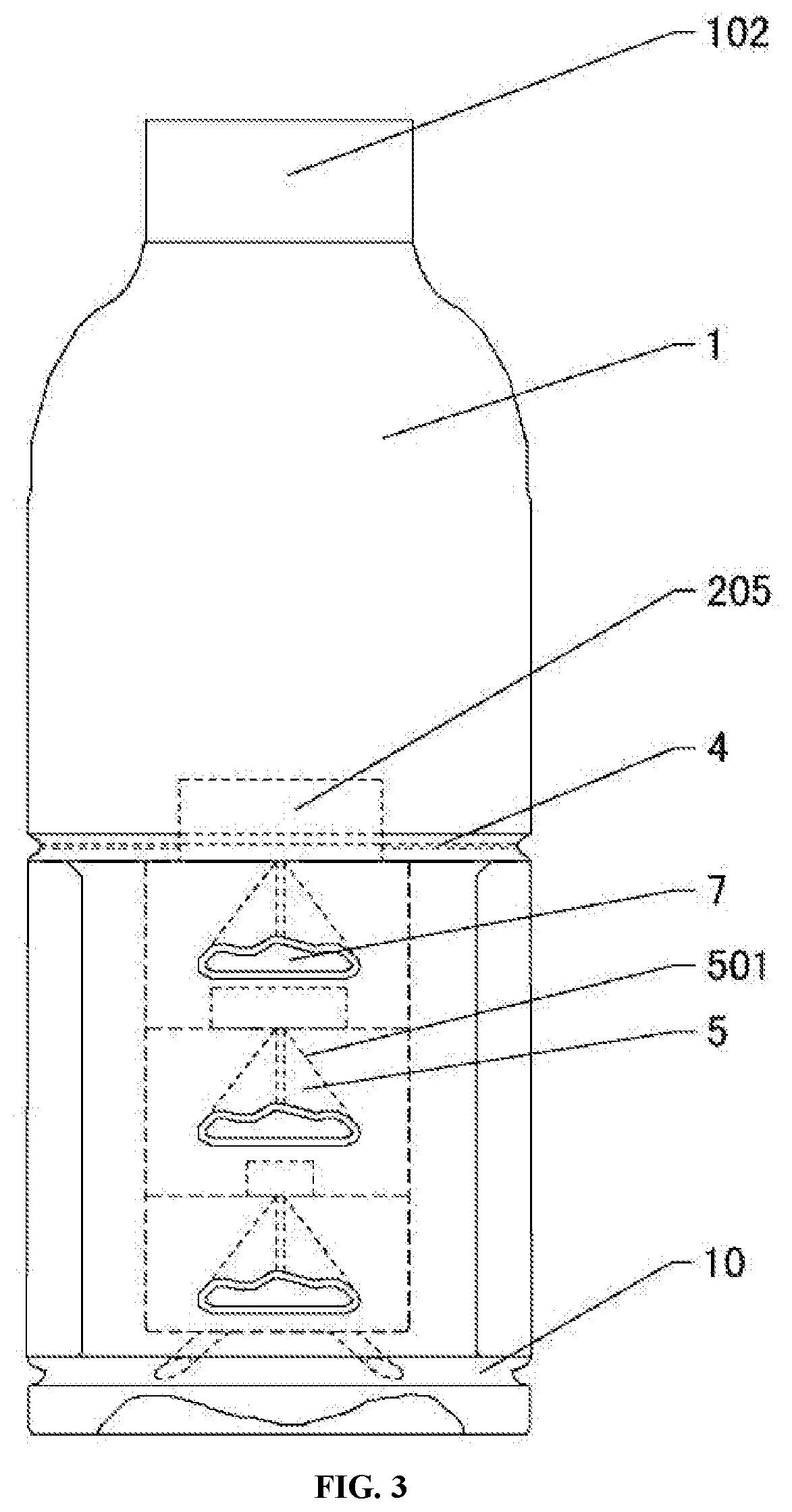 Instant mixing container and product