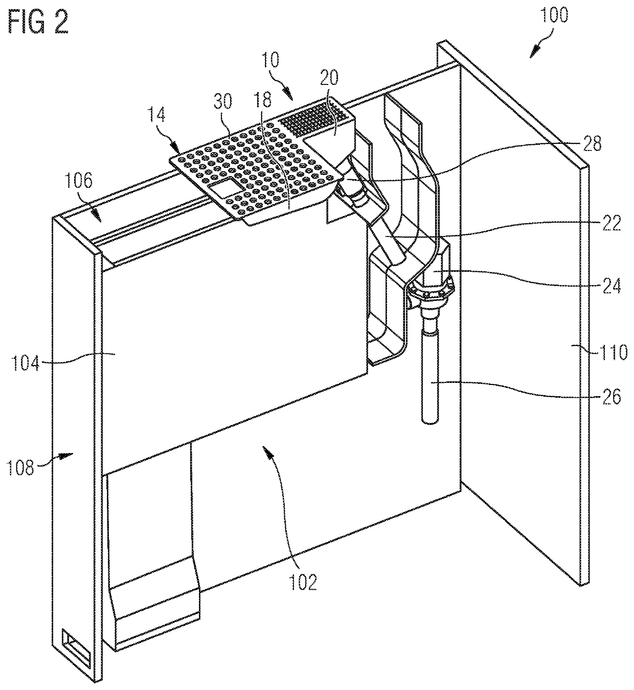 Sink unit arrangement, galley compartment and galley