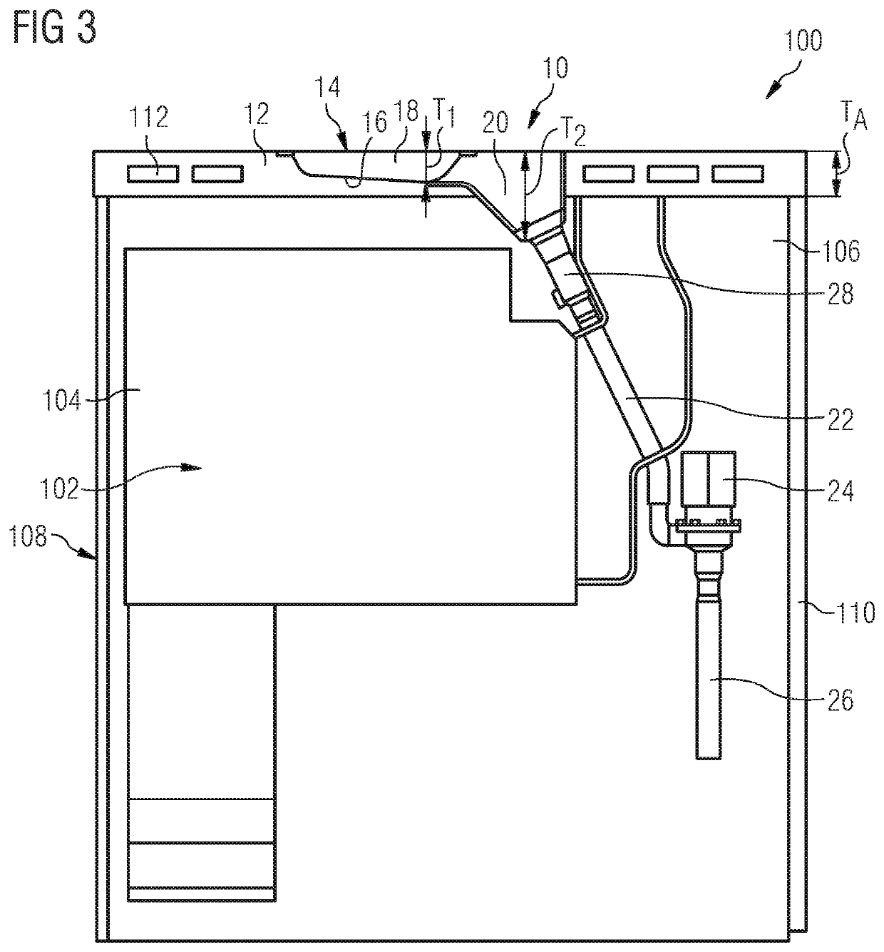 Sink unit arrangement, galley compartment and galley