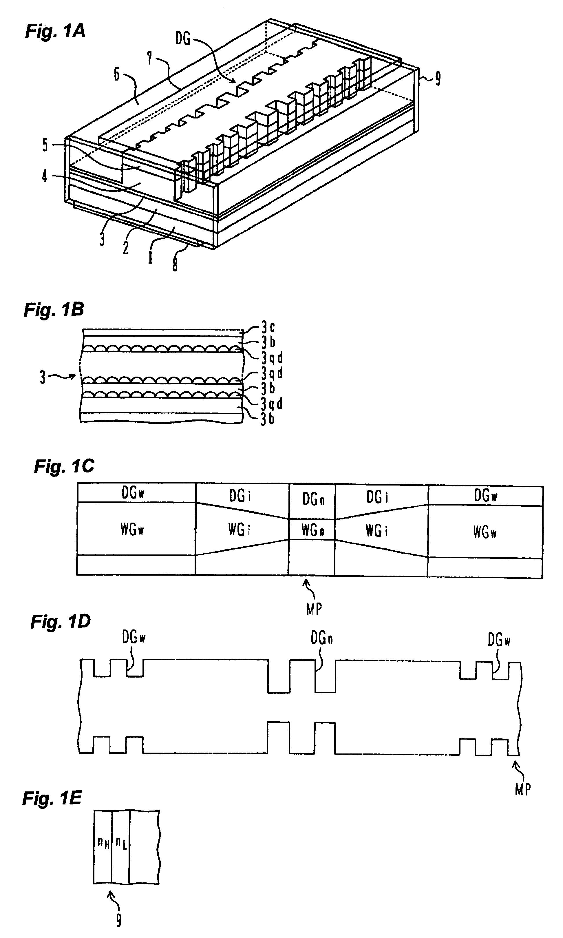 Optical semiconductor device having diffraction grating