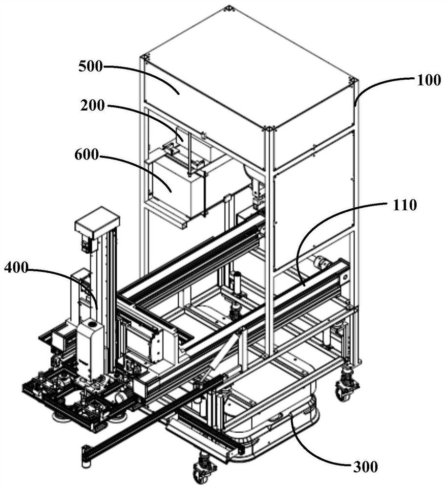 A brick laying sub-machine and the connection method of the sub-machine frame and the brick conveying machine