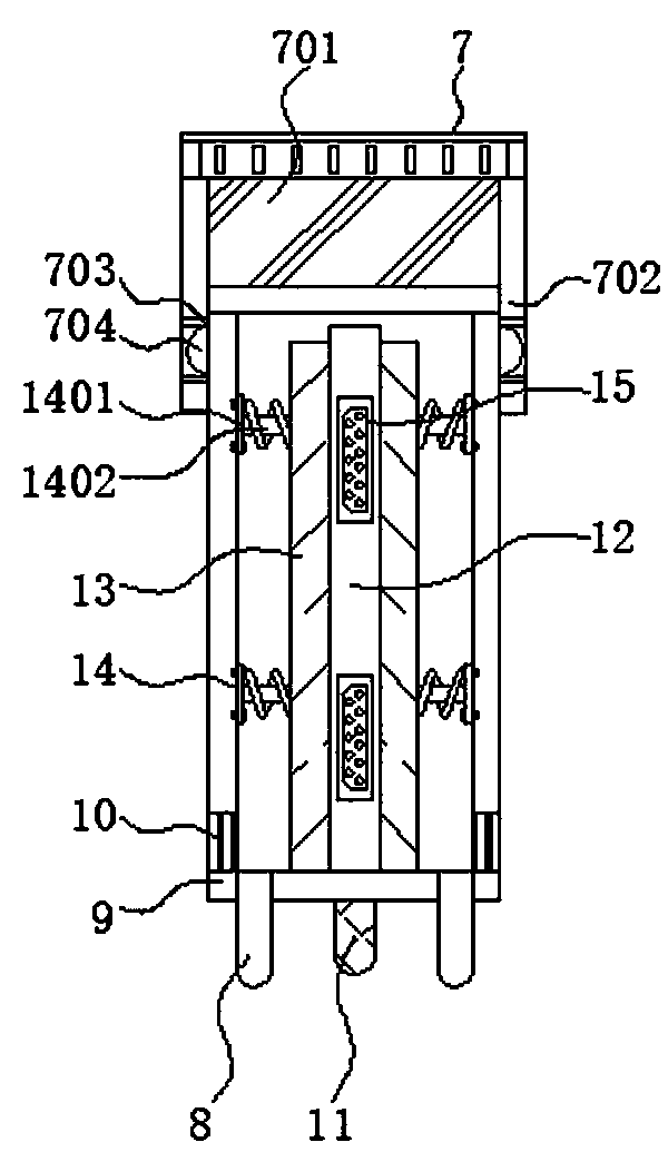 A detection device capable of performing multi-angle insertion for multi-group detection for computer hardware