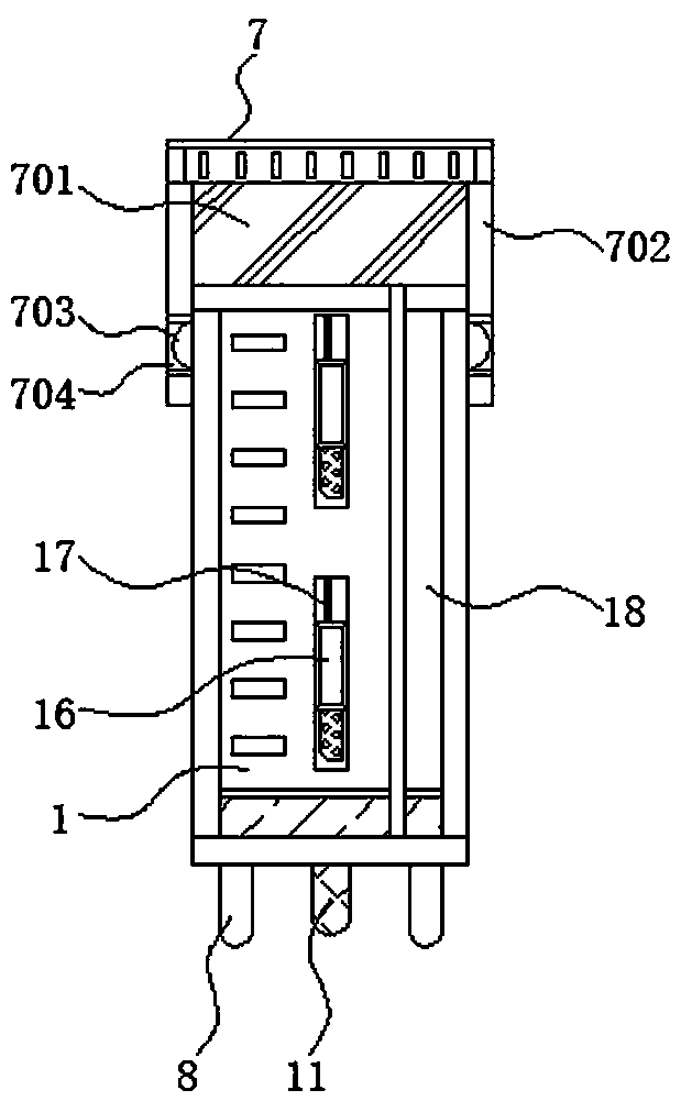 A detection device capable of performing multi-angle insertion for multi-group detection for computer hardware