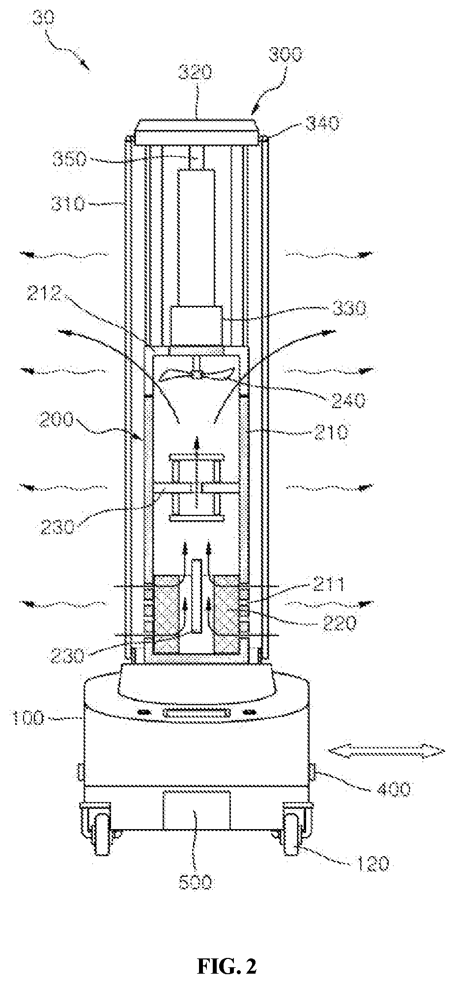 Indoor air sterilization and purification apparatus using uv-c LED