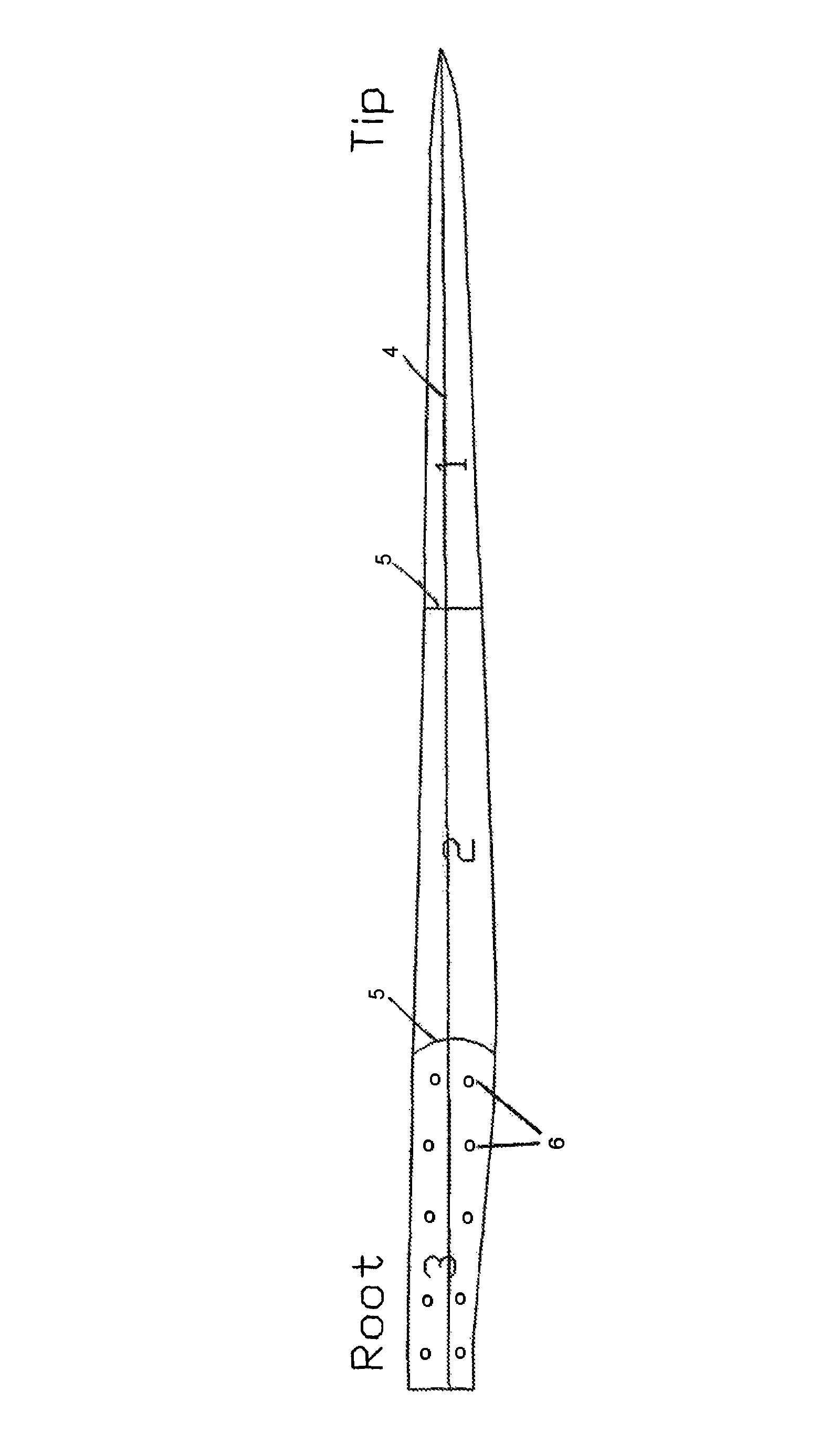 Blade for a turbine operating in water