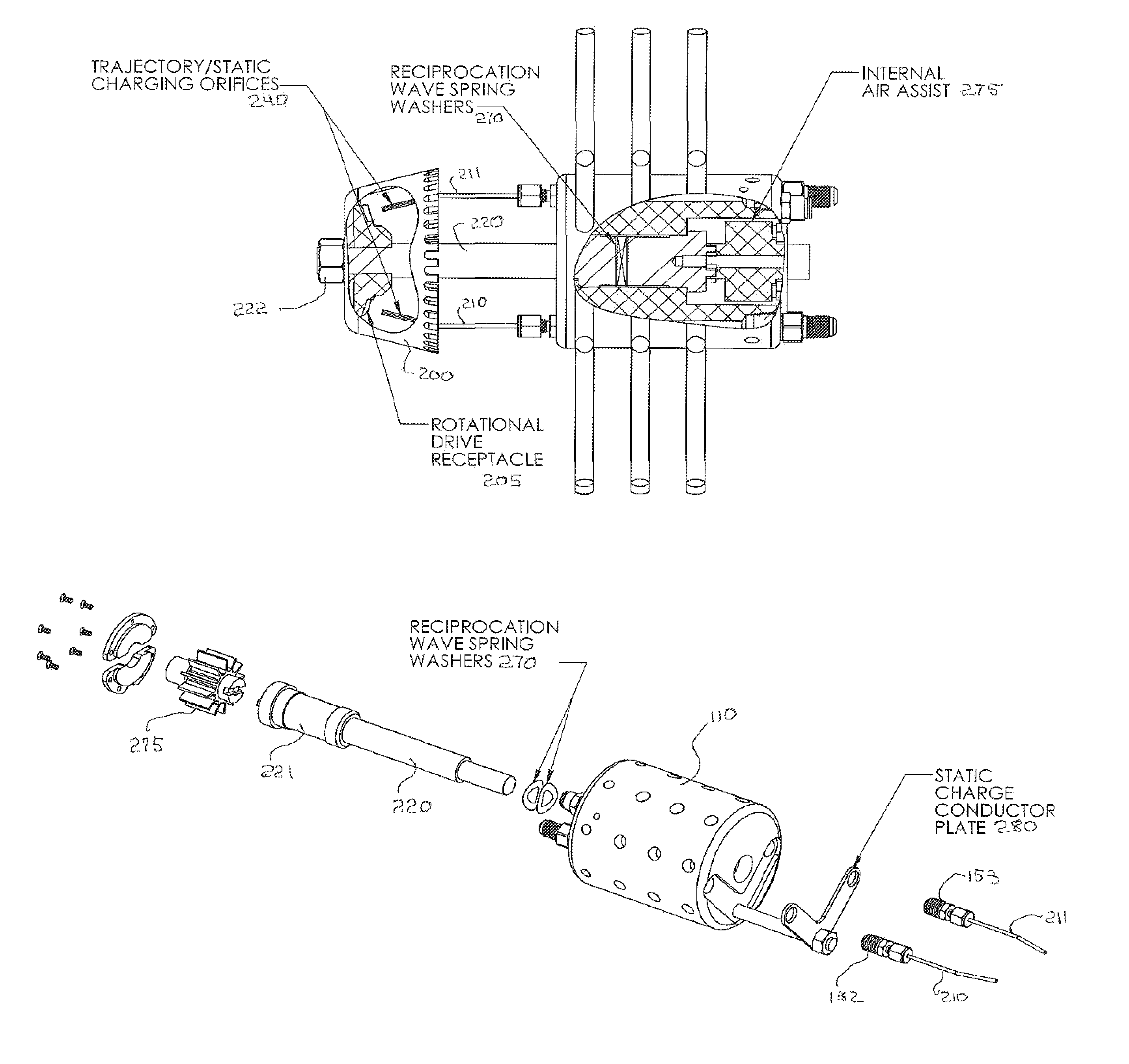 Imparted charge in situ pipelining device