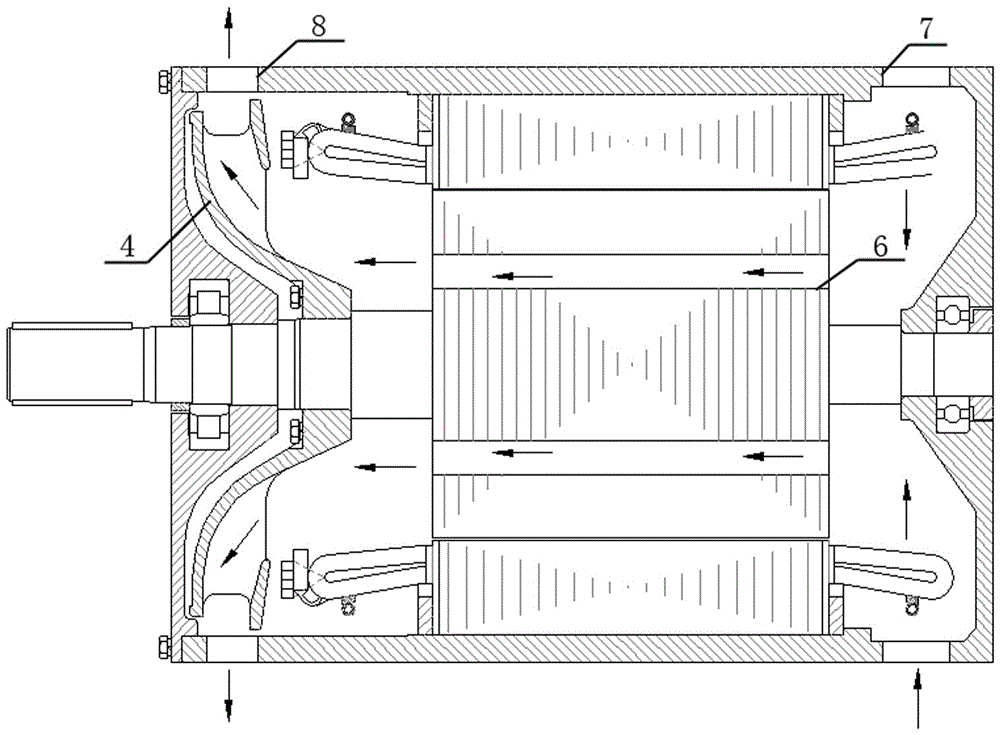 Self-ventilation motor highly efficient in cooling and heat dissipation