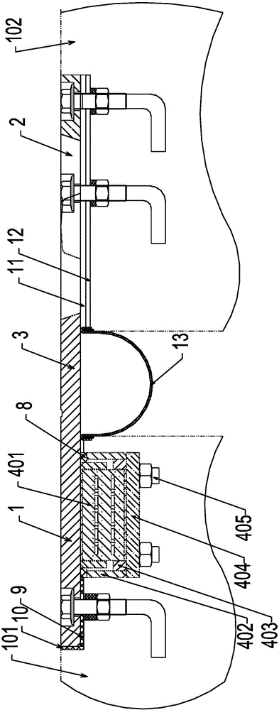 Bridge telescopic unit member and bridge telescopic device