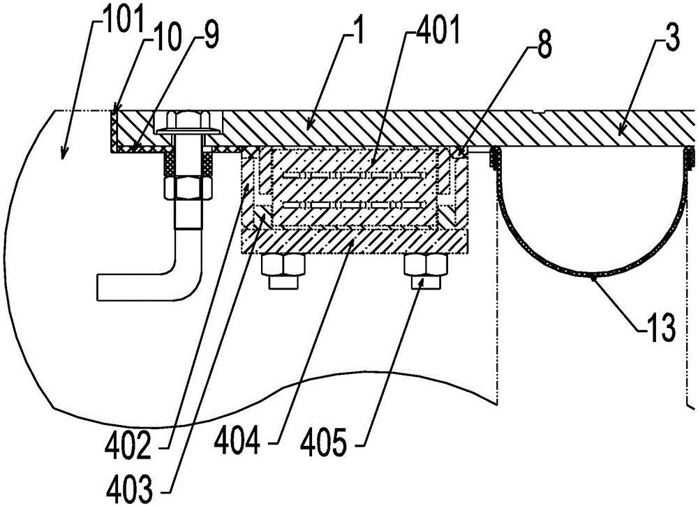 Bridge telescopic unit member and bridge telescopic device