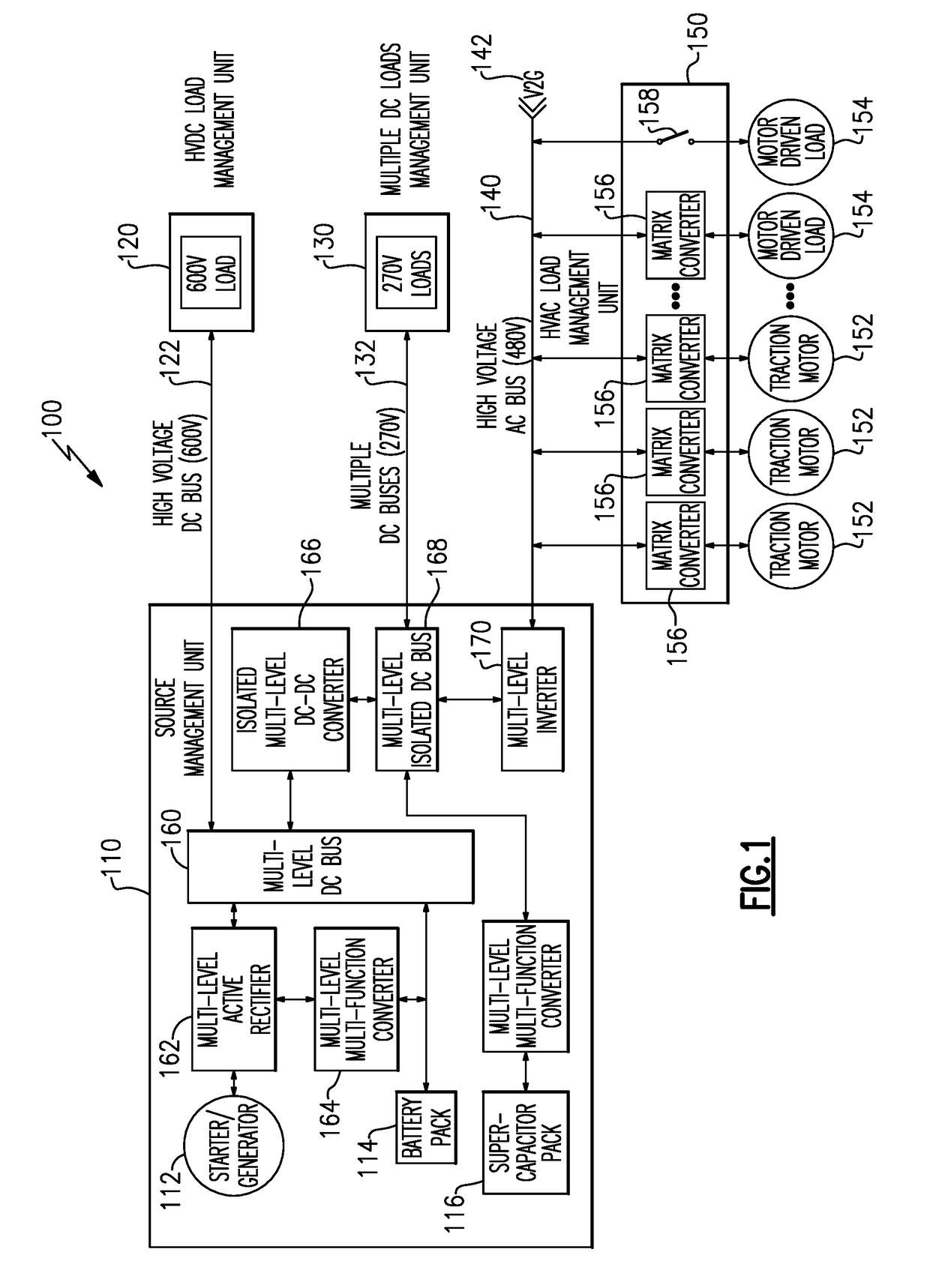 Integrated modular electric power system for a vehicle