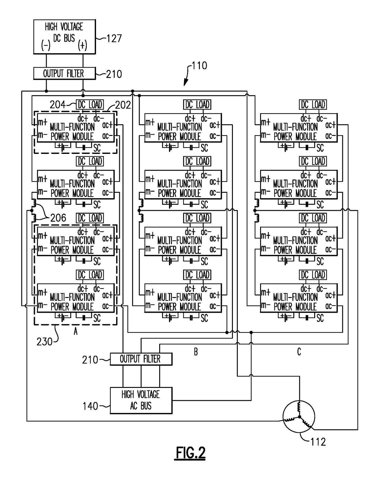 Integrated modular electric power system for a vehicle