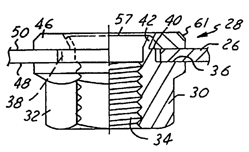 Windage tray with improved captured nut