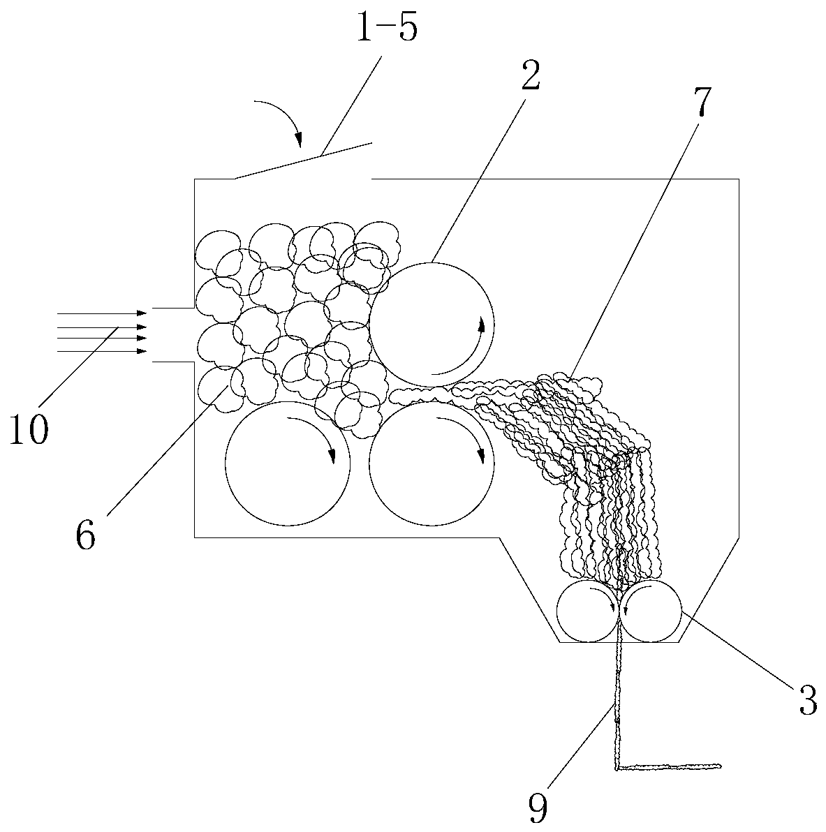 Cotton fiber opening device