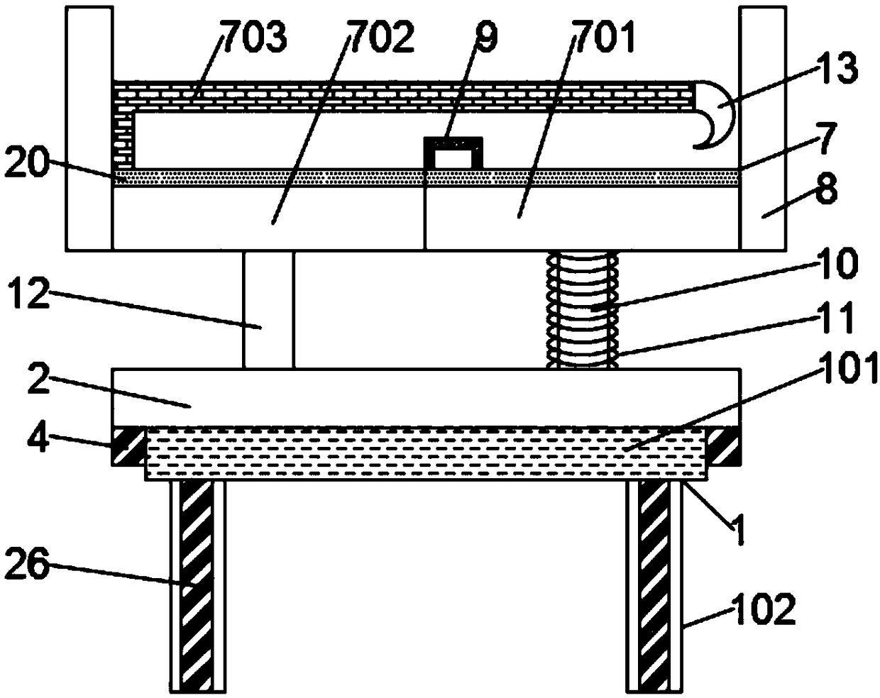 Special examining table for imaging department suitable for patient with mobile inconvenience