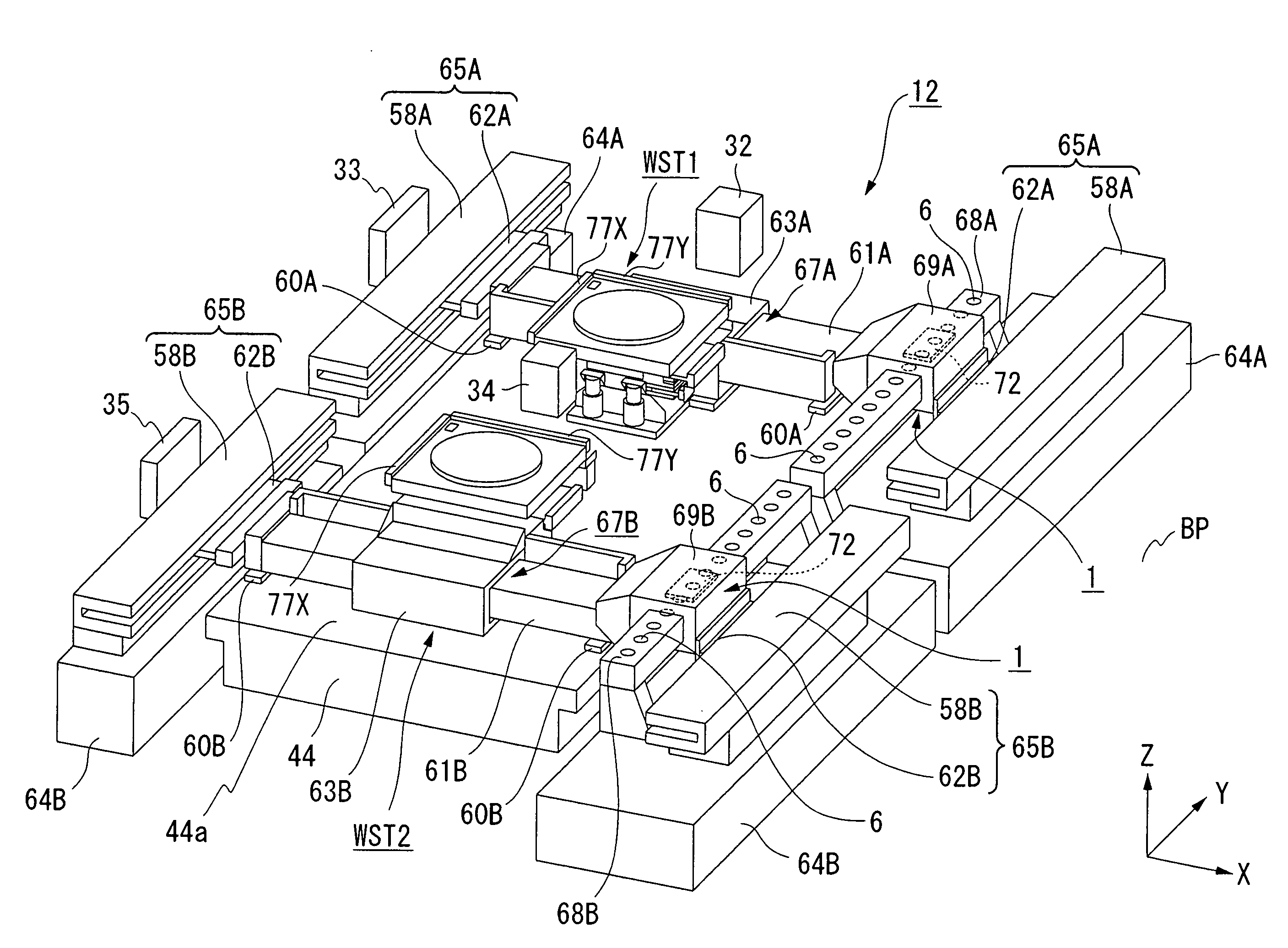 Bearing Device, Stage Device, and Exposure Apparatus