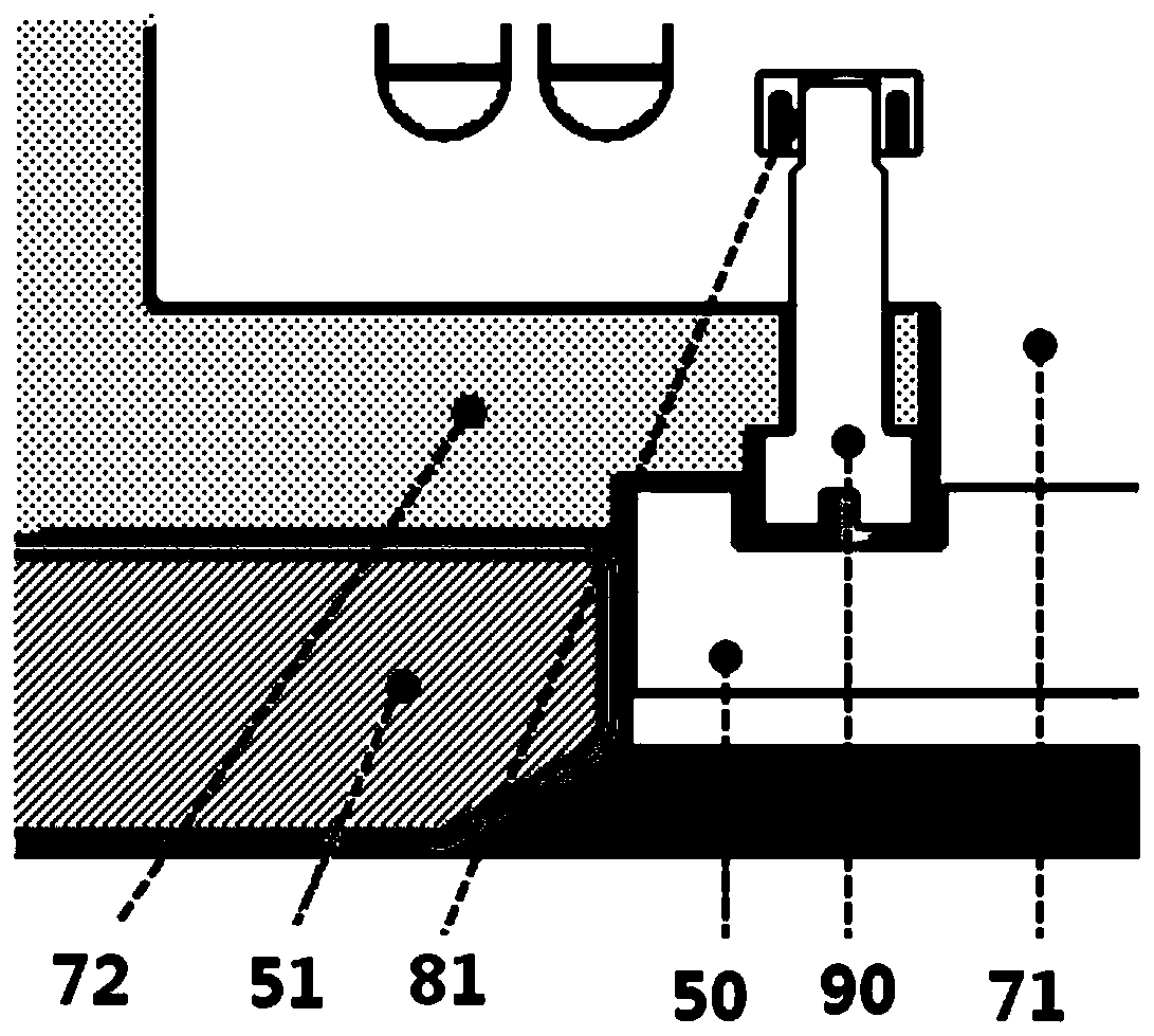 Grounding connection structure of gas spray header in plasma processing device