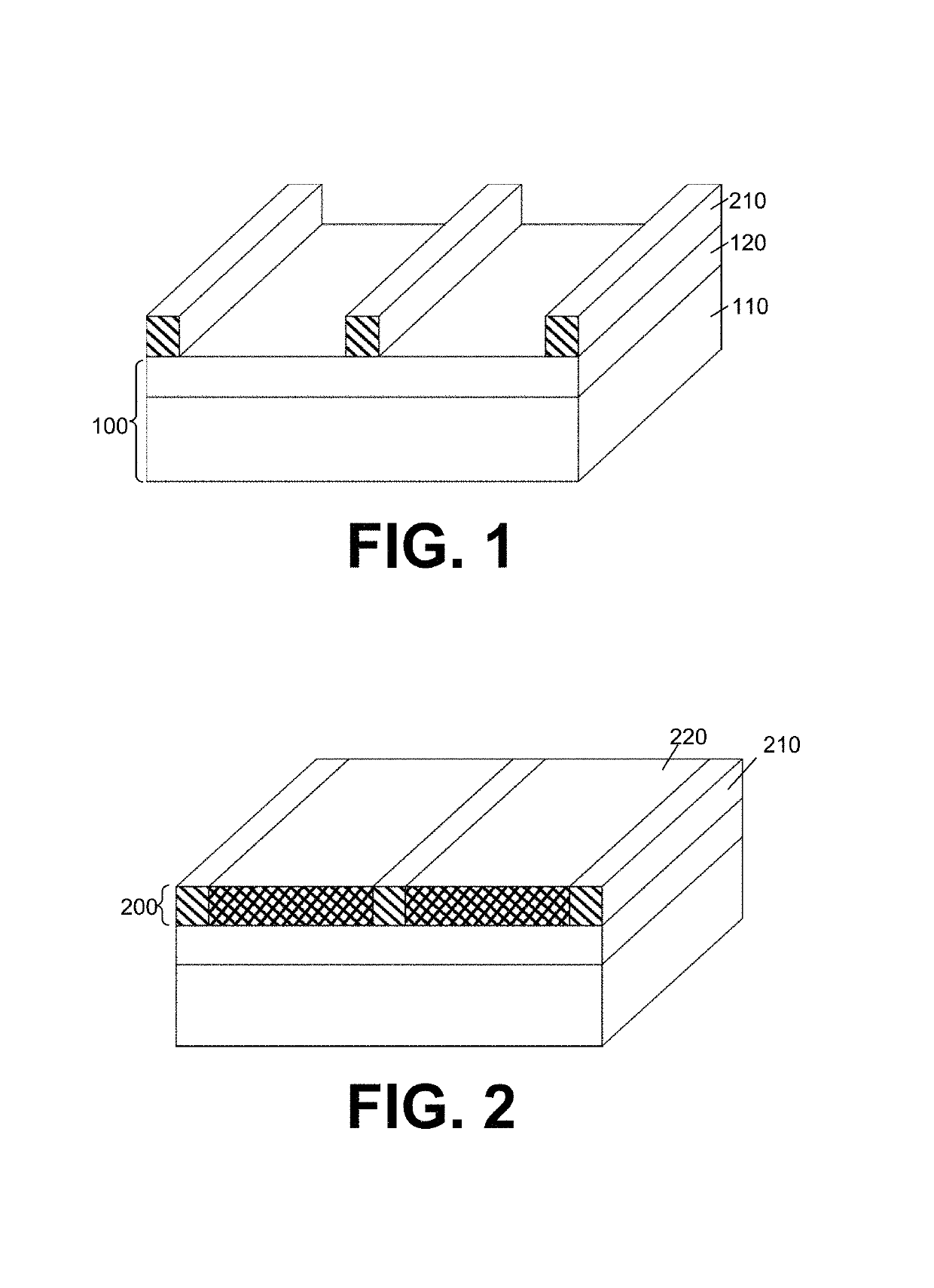 Metal of ceramic material hardened pattern