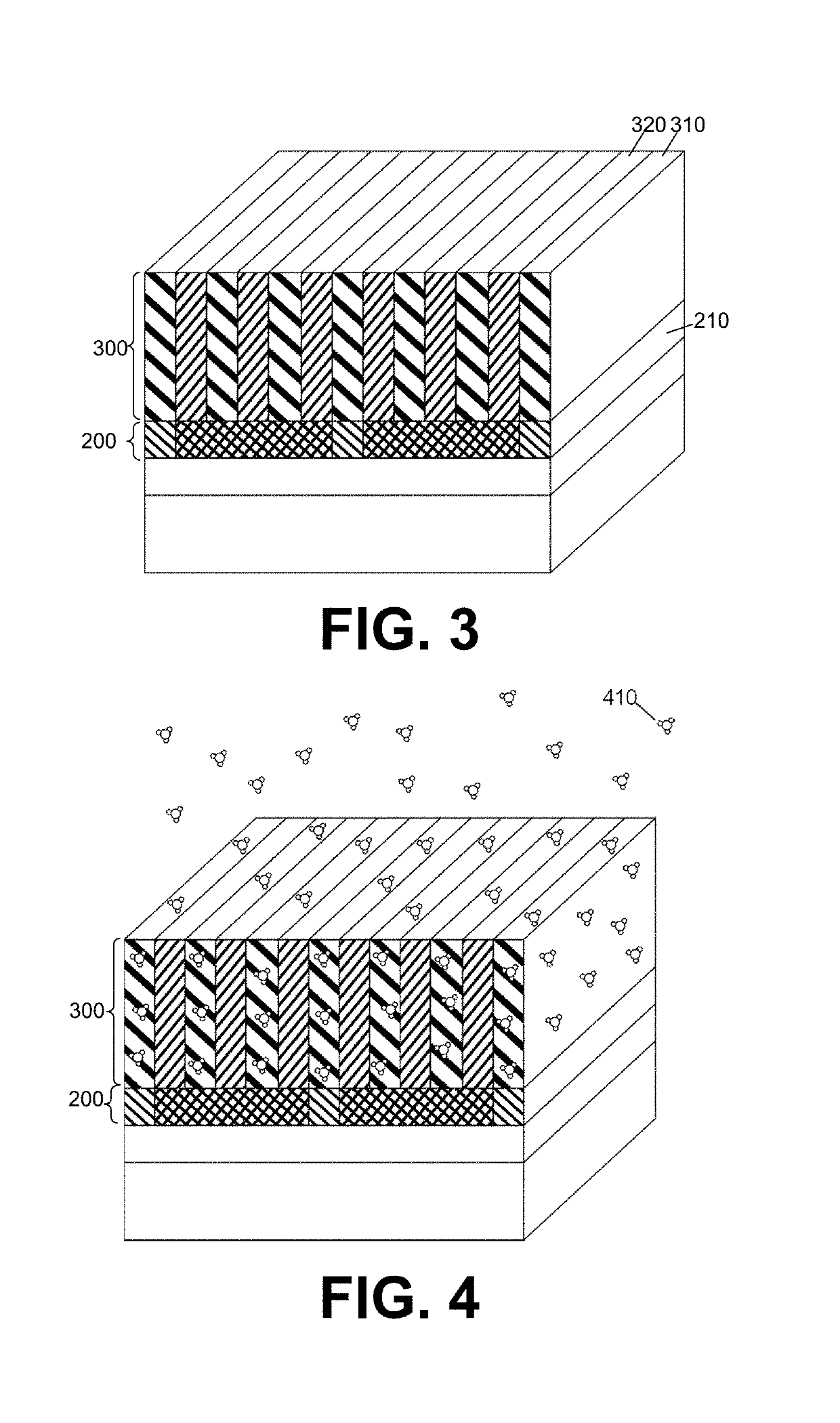 Metal of ceramic material hardened pattern