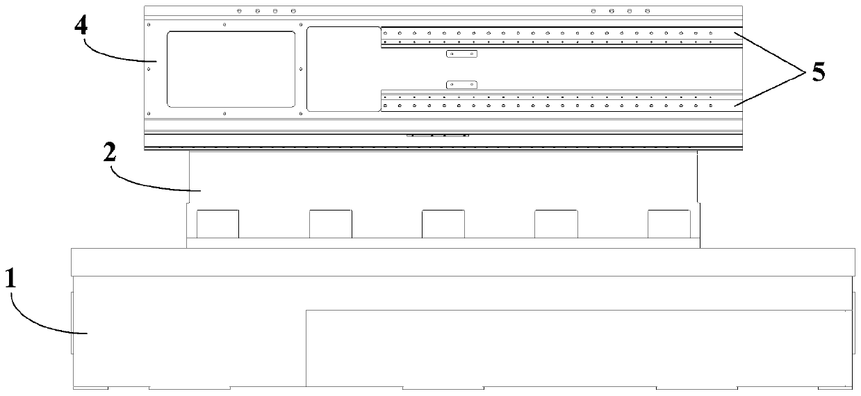 High-precision high-rigidity turning and milling combined center inclined lathe bed