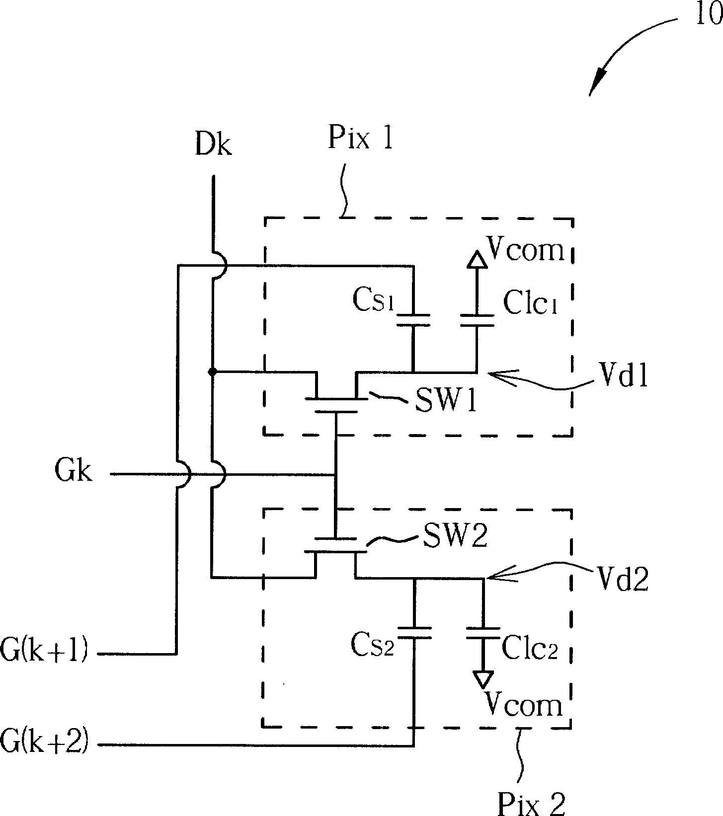 Liquid crystal display device for improving phenomenon of color cast