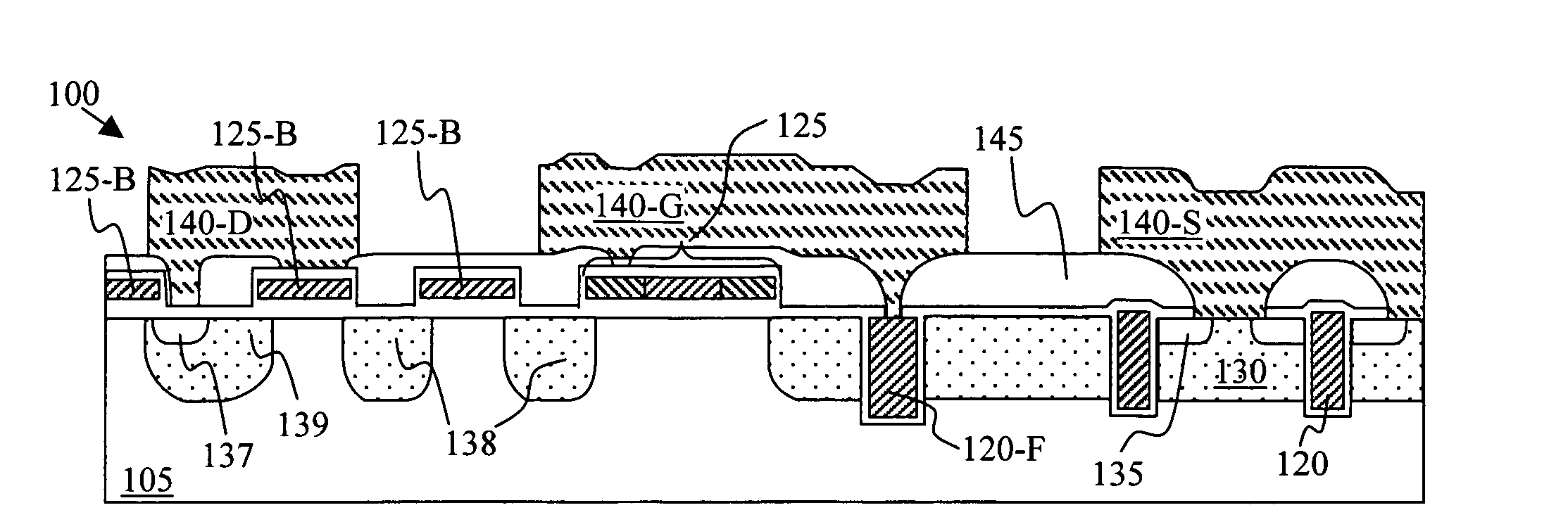 Reduced mask configuration for power mosfets with electrostatic discharge (ESD) circuit protection