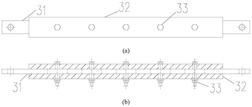 Buckling-restrained damping support hanger