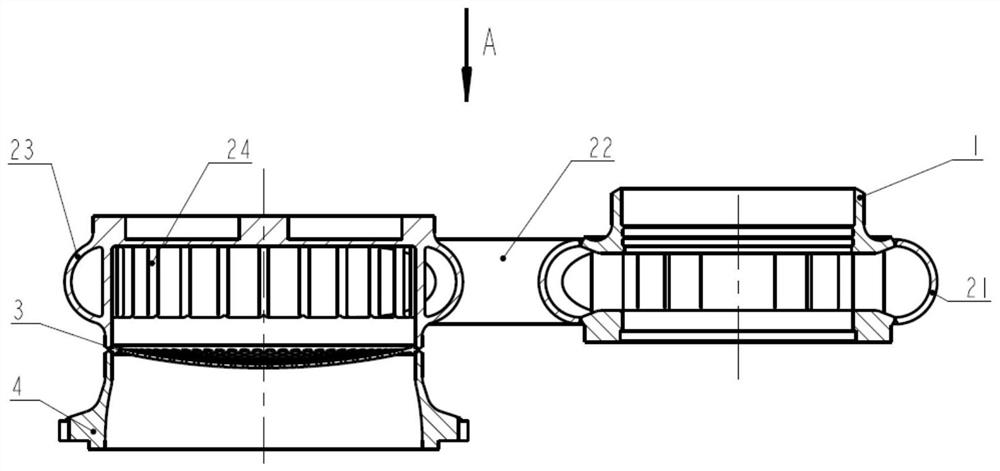 A liquid rocket engine gas conduit integrated structure