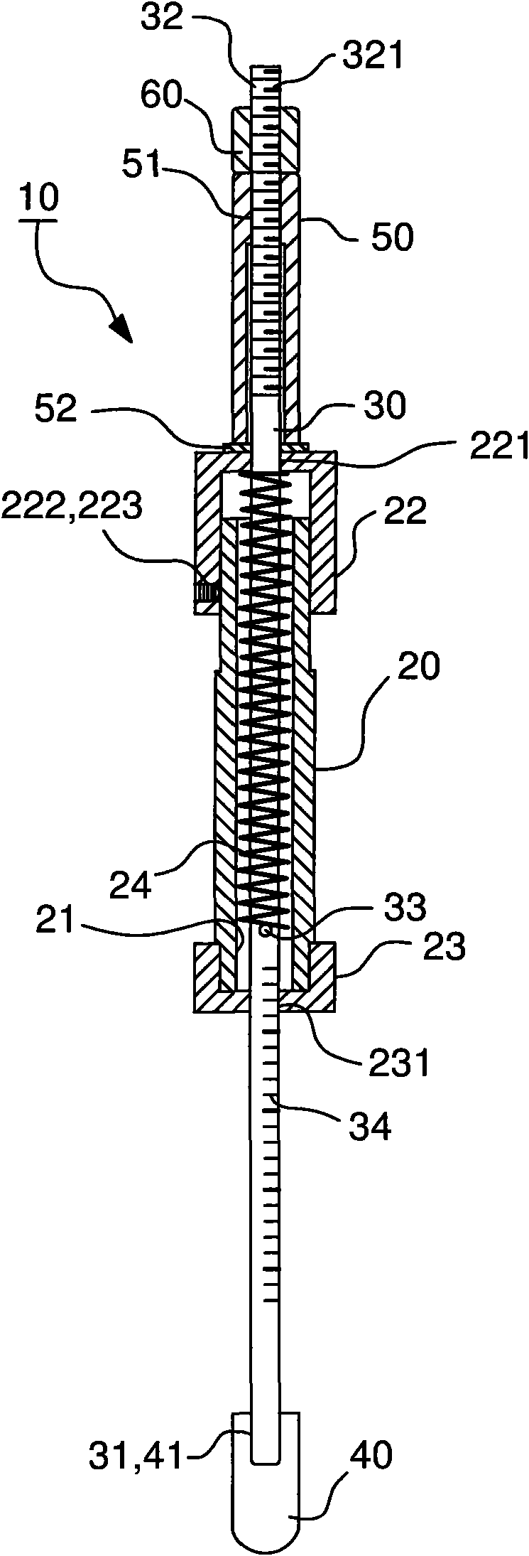 Adjustable pressing test bar