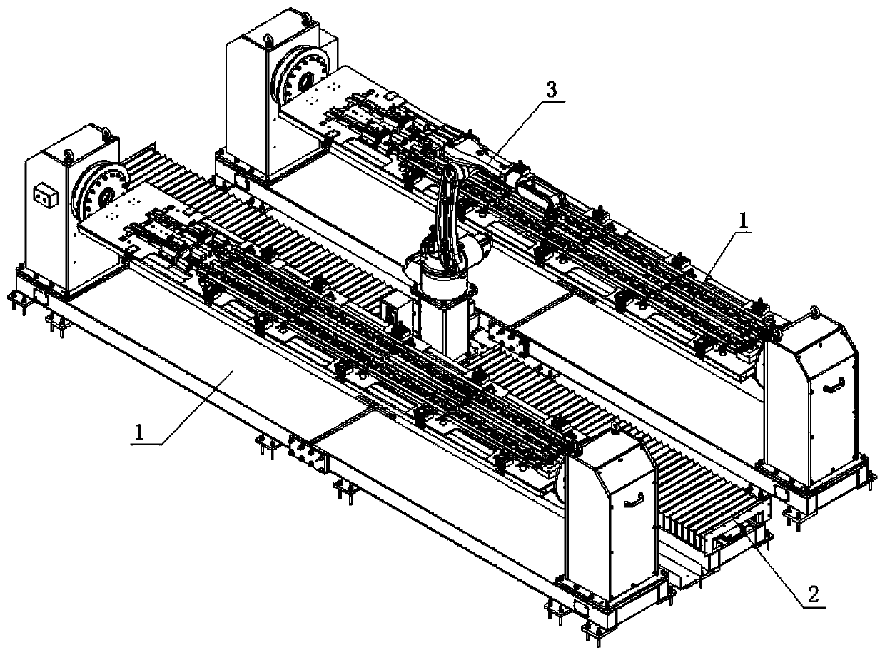 Nine-axis welding robot double-station workstation