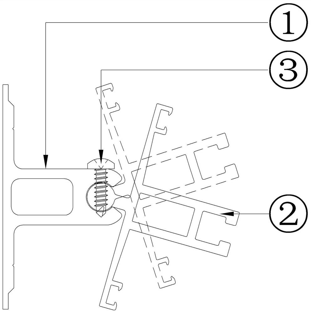 Universal multi-angle curtain wall connecting mechanism