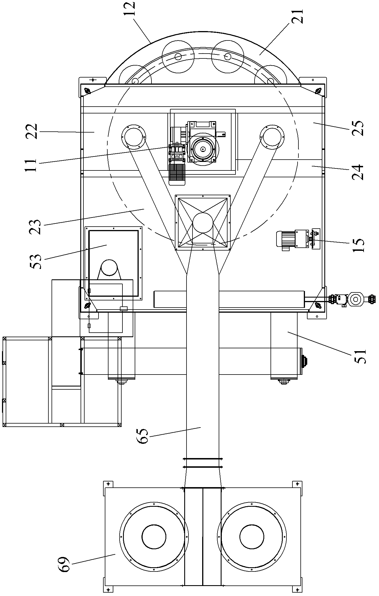 Rotating table type sandblasting machine