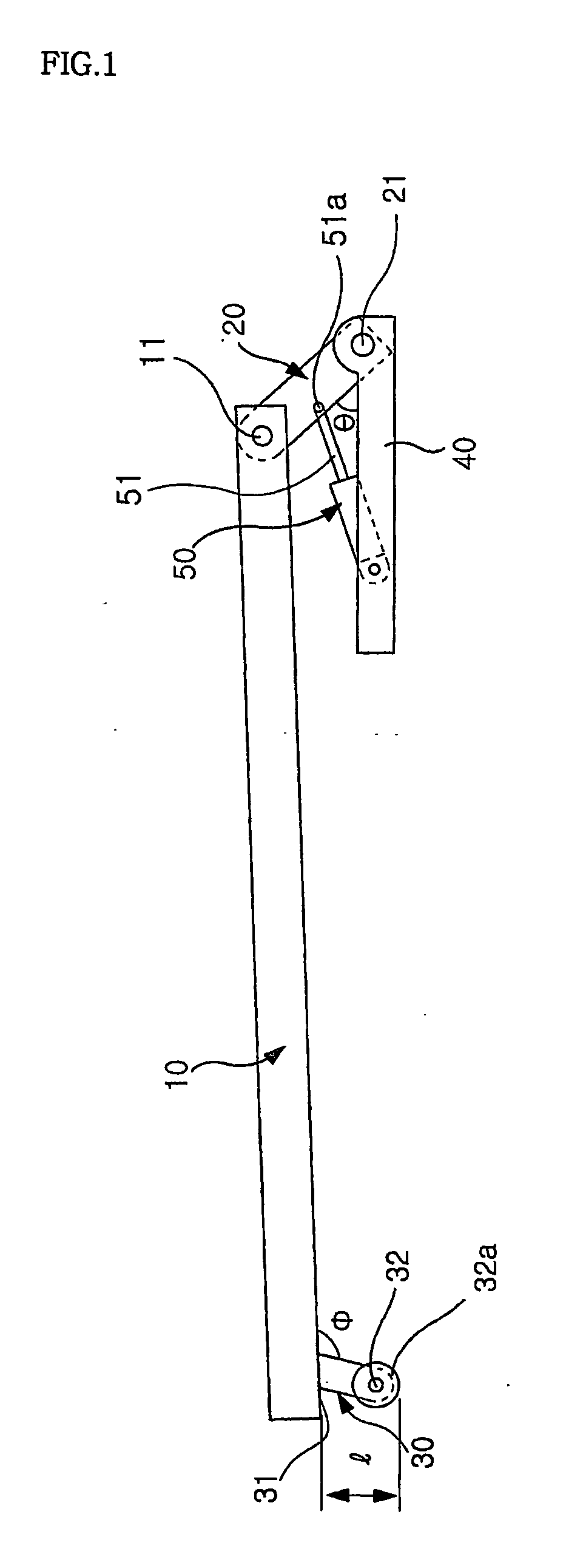 Inclination controlling device of treadmill and foldable treadmill using same