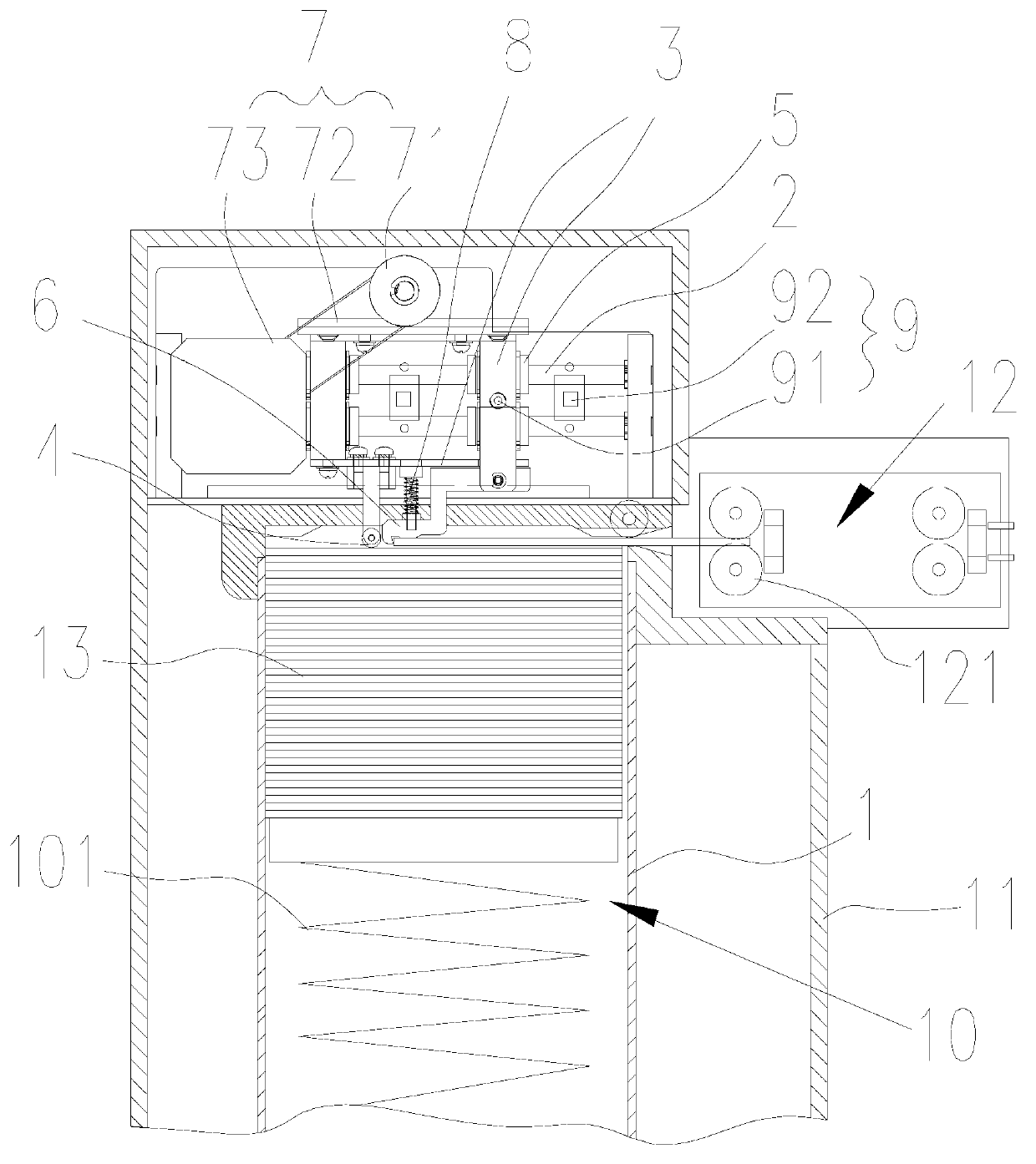 Card-poking mechanism with pressuring function and card sender using the same