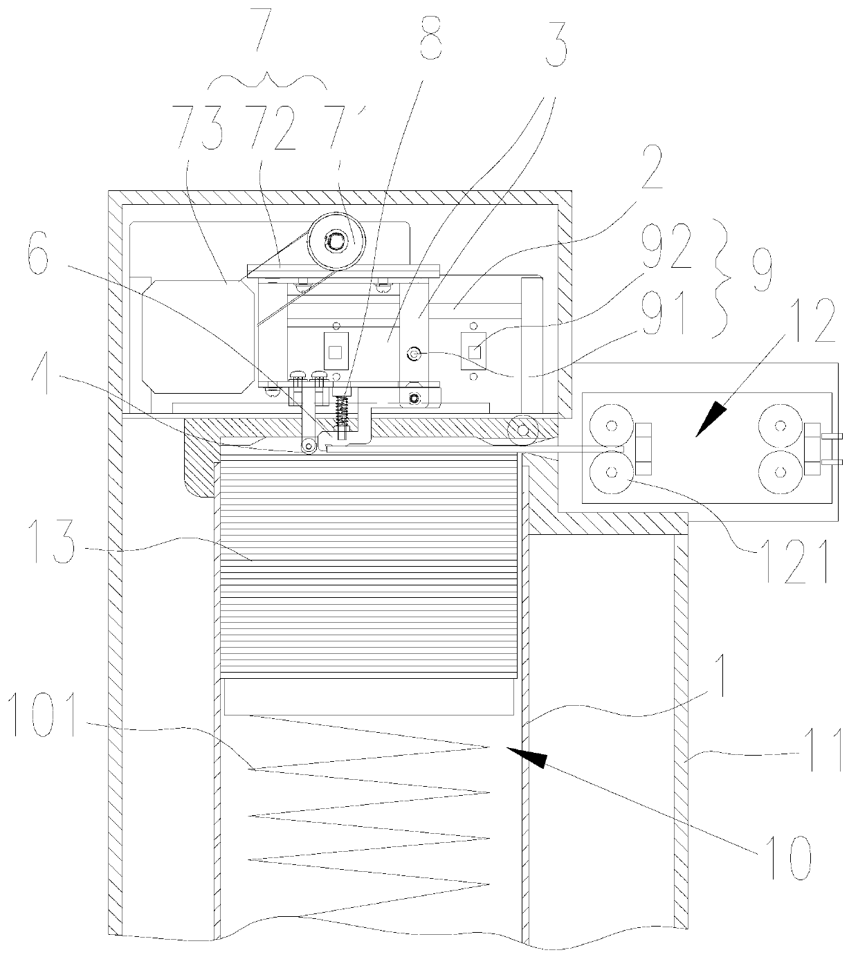 Card-poking mechanism with pressuring function and card sender using the same